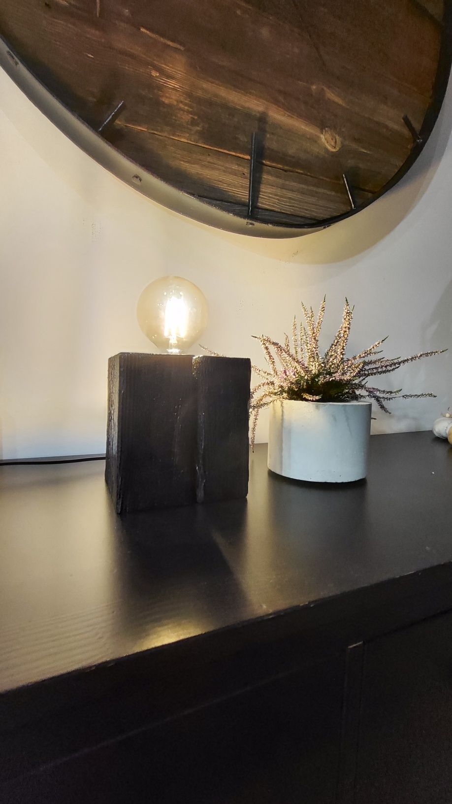 Lampka nocna, lampa , loft ręcznie robiona