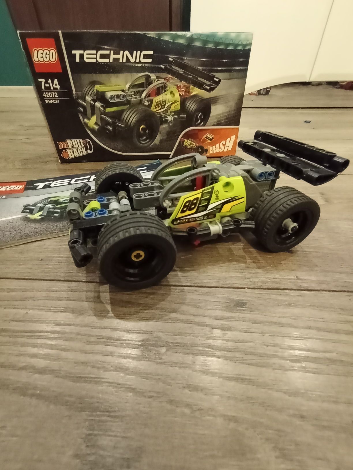 LEGO Technic 42072 żółta wyścigówka Jak Nowe