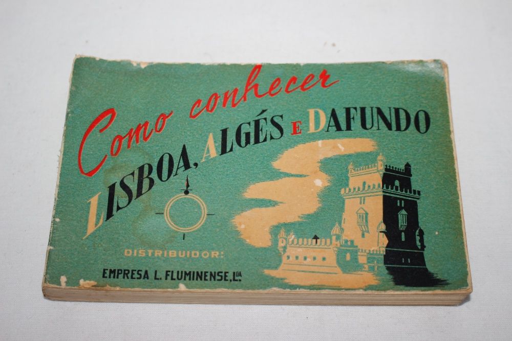 Planta esquemática Lisboa 1955 - Como conhecer Lisboa, Algés, Dafundo