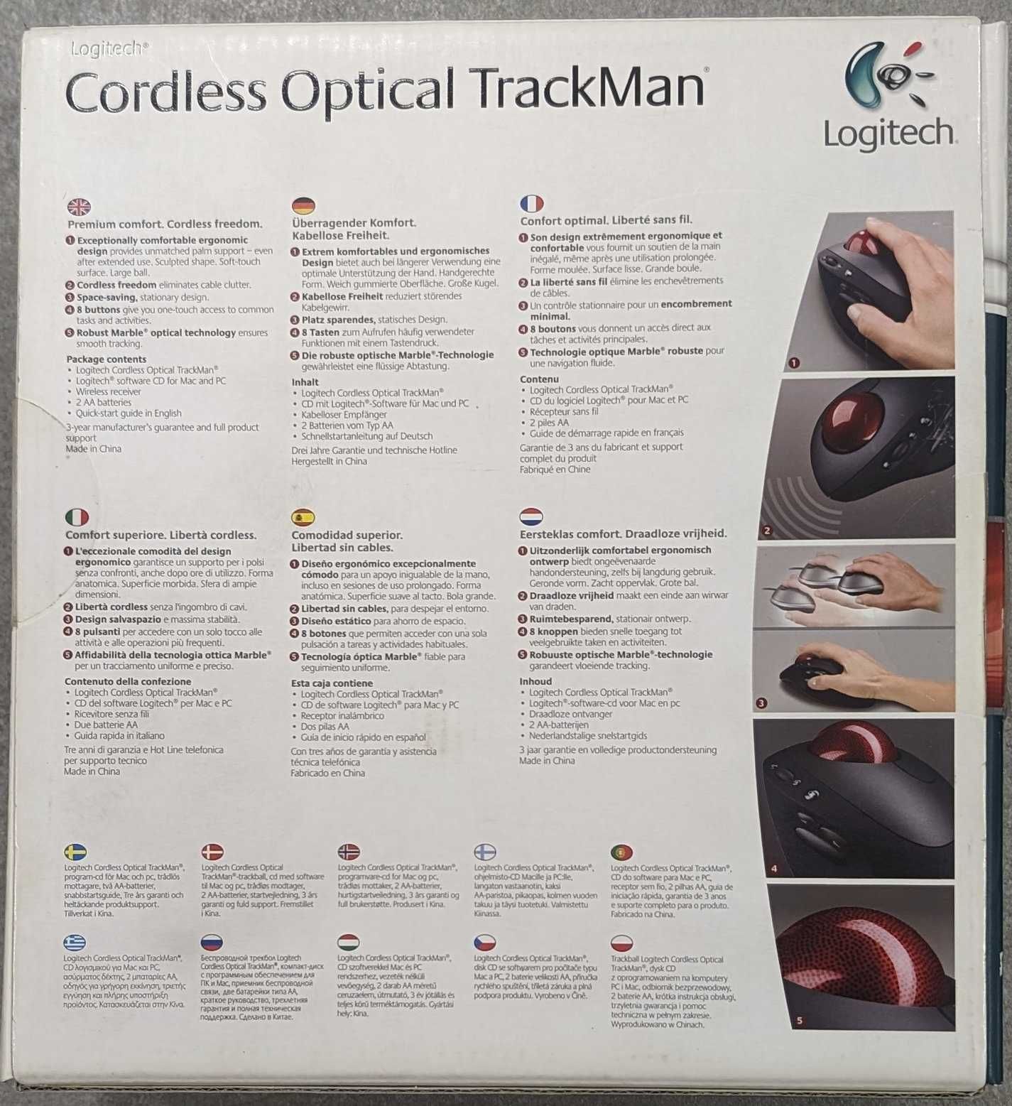 Trackball Logitech Cordless Optical TrackMan