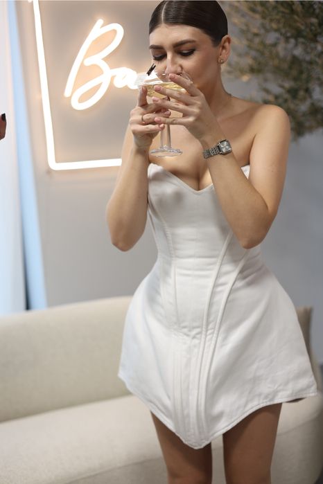 Сукня mon blanche xs-s молочного кольору