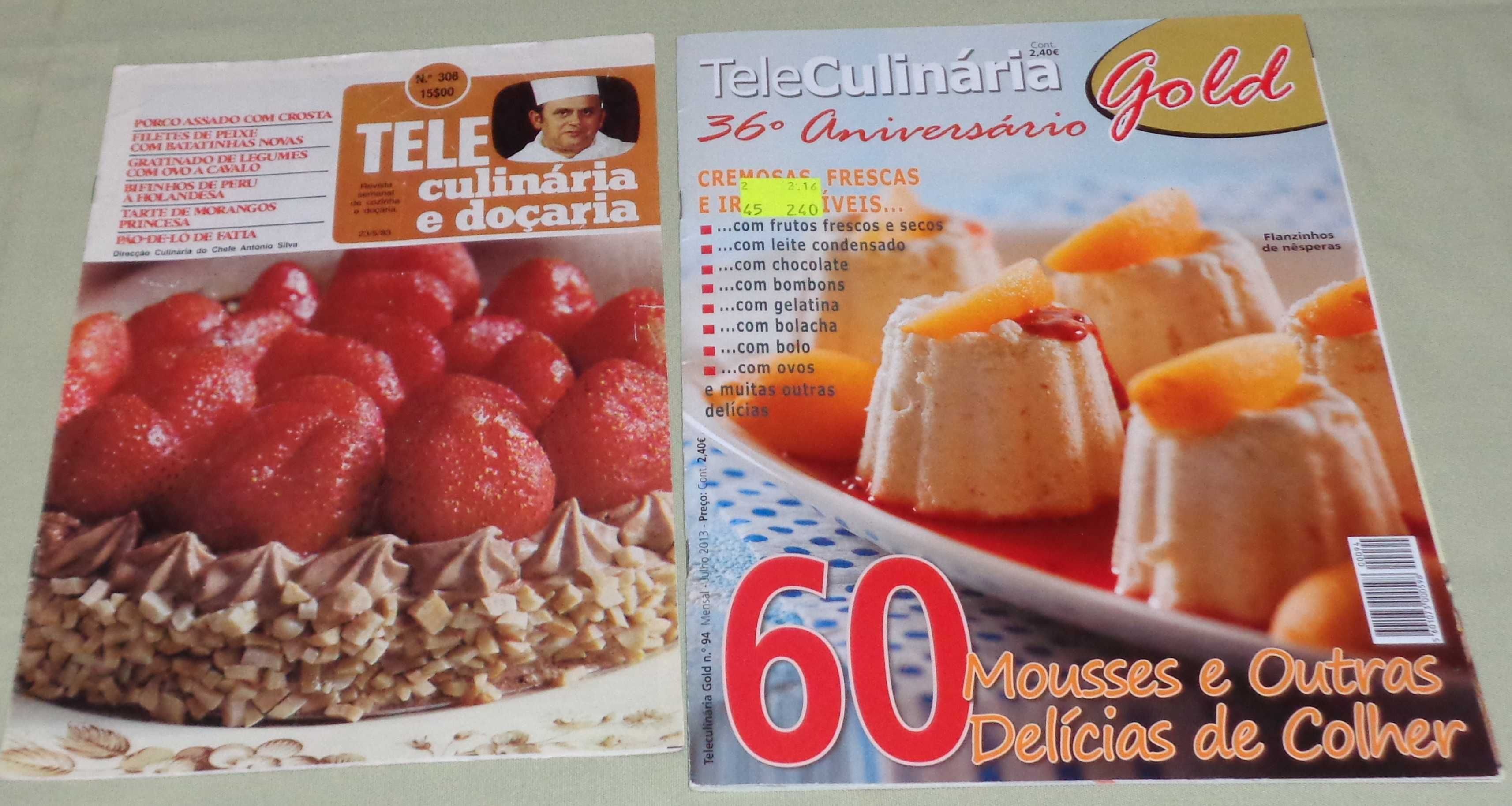 Conjunto de 12 revistas Teleculinária (11 normais e 1 especial)