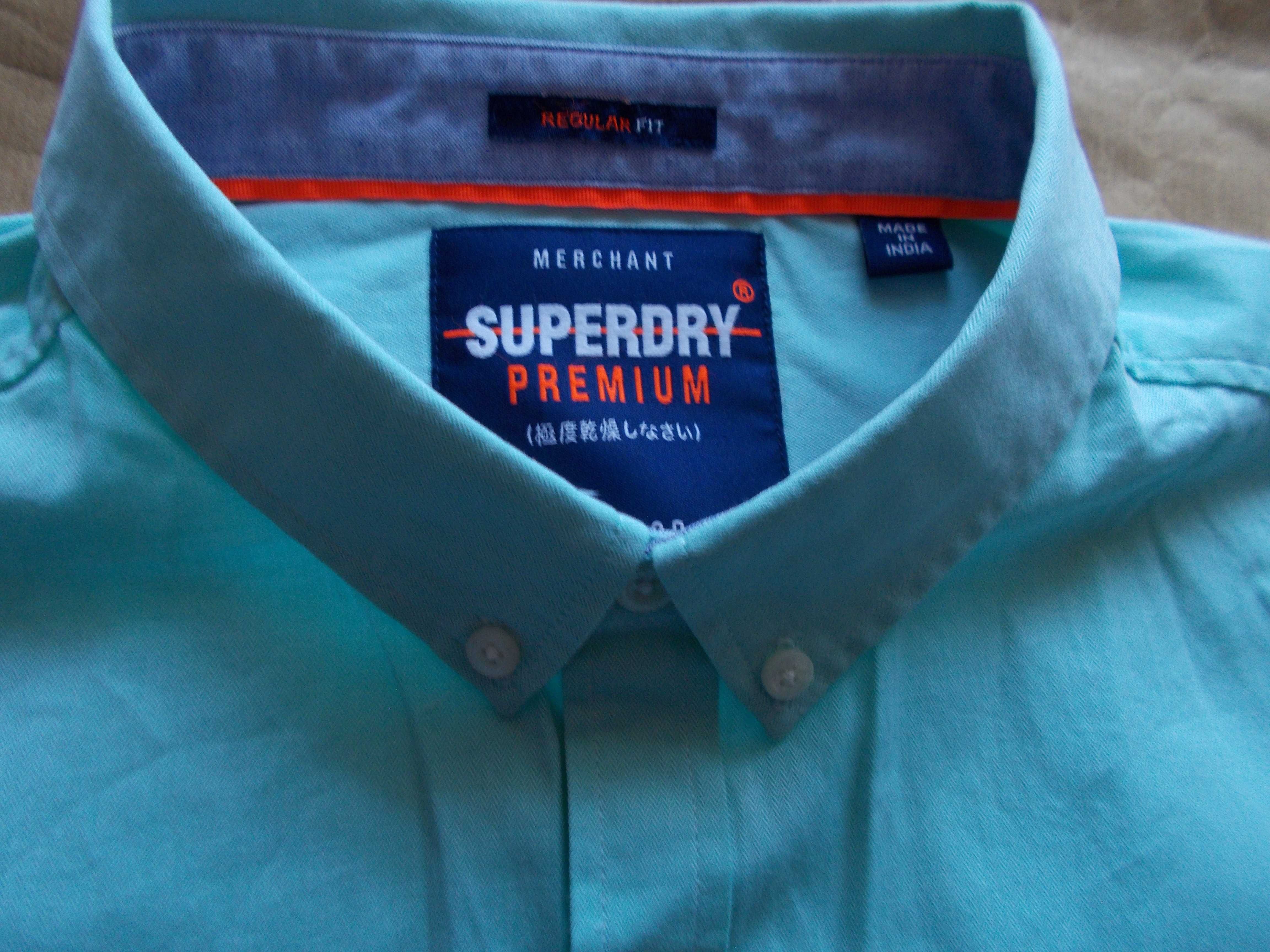 XL-SUPERDRY Designerska NOWA Koszula Męska XL 43 cm UK/Japan