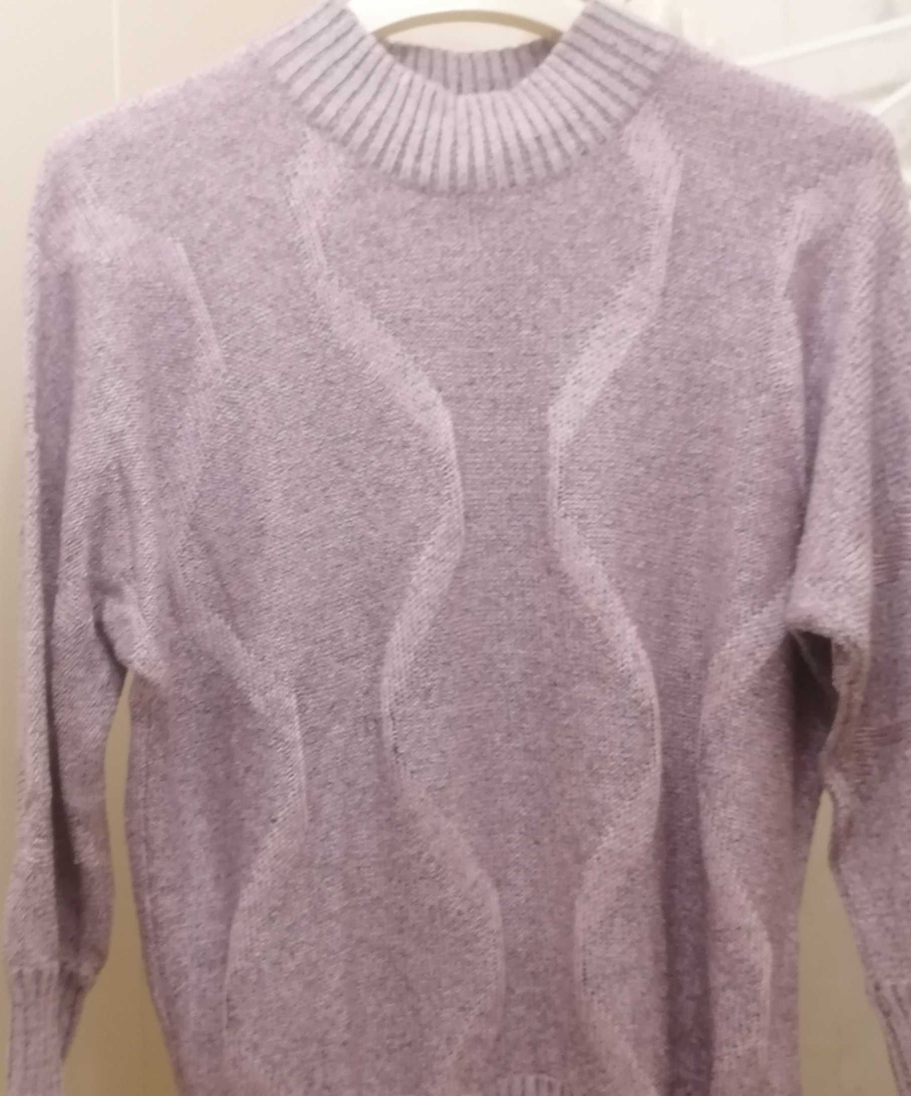 Sweter poliakrylowy wrzosowy M/L