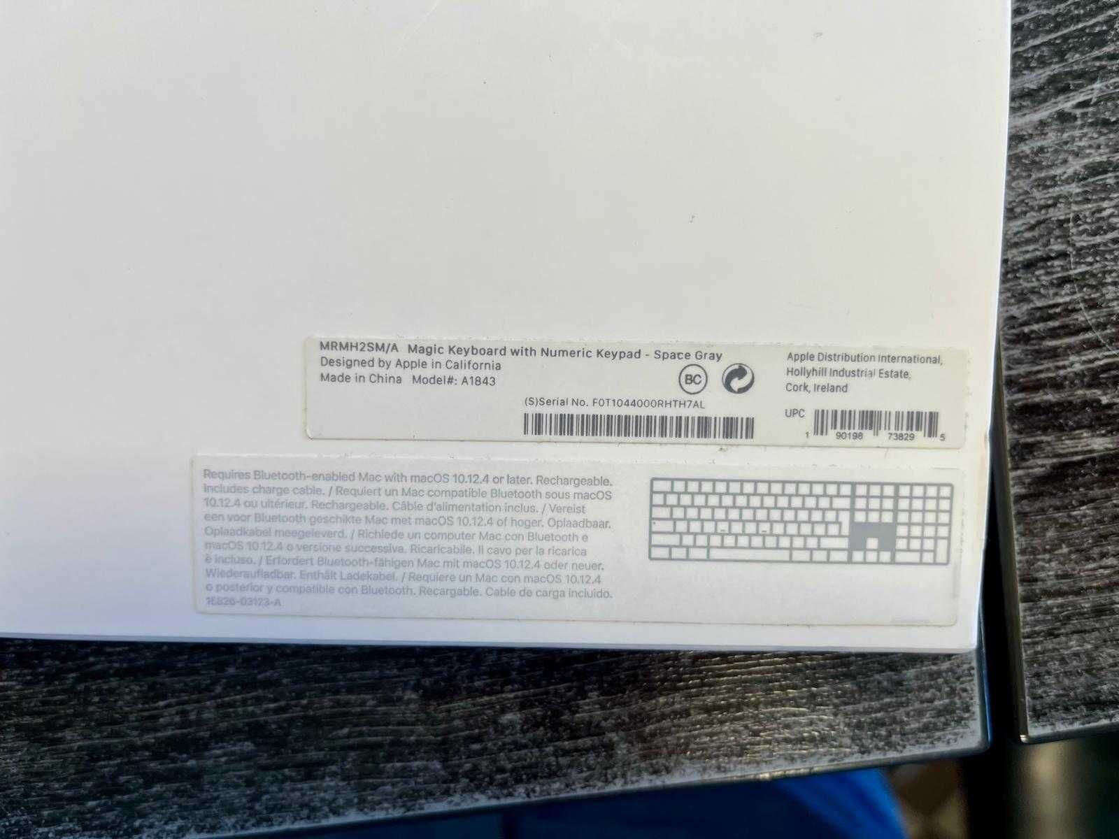 Apple Magic Keyboard with Numeric Keypad – MRMH2SM/A (Model A1813)