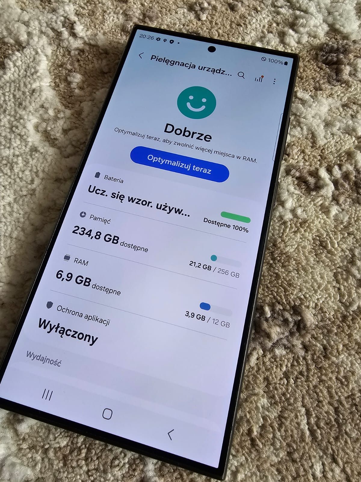 Samsung S24 Ultra 256GB Black Idealny stan, pudełko, rachunek