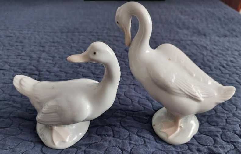 Par de gansos em porcelana LLADRÓ