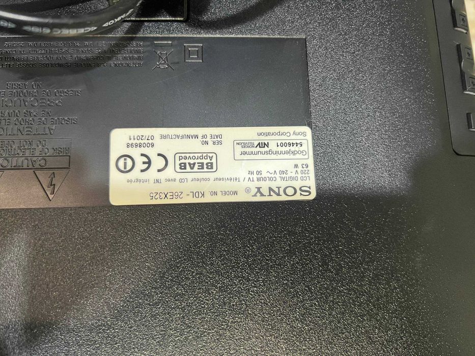 Телевізор SONY BRAVIA KDL-26EX325, виробництва Німеччини