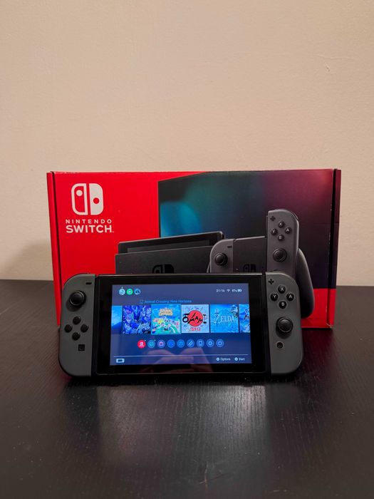 Nintendo Switch Preta (LCD 2020) + Acessórios + Caixa + Bolsa
