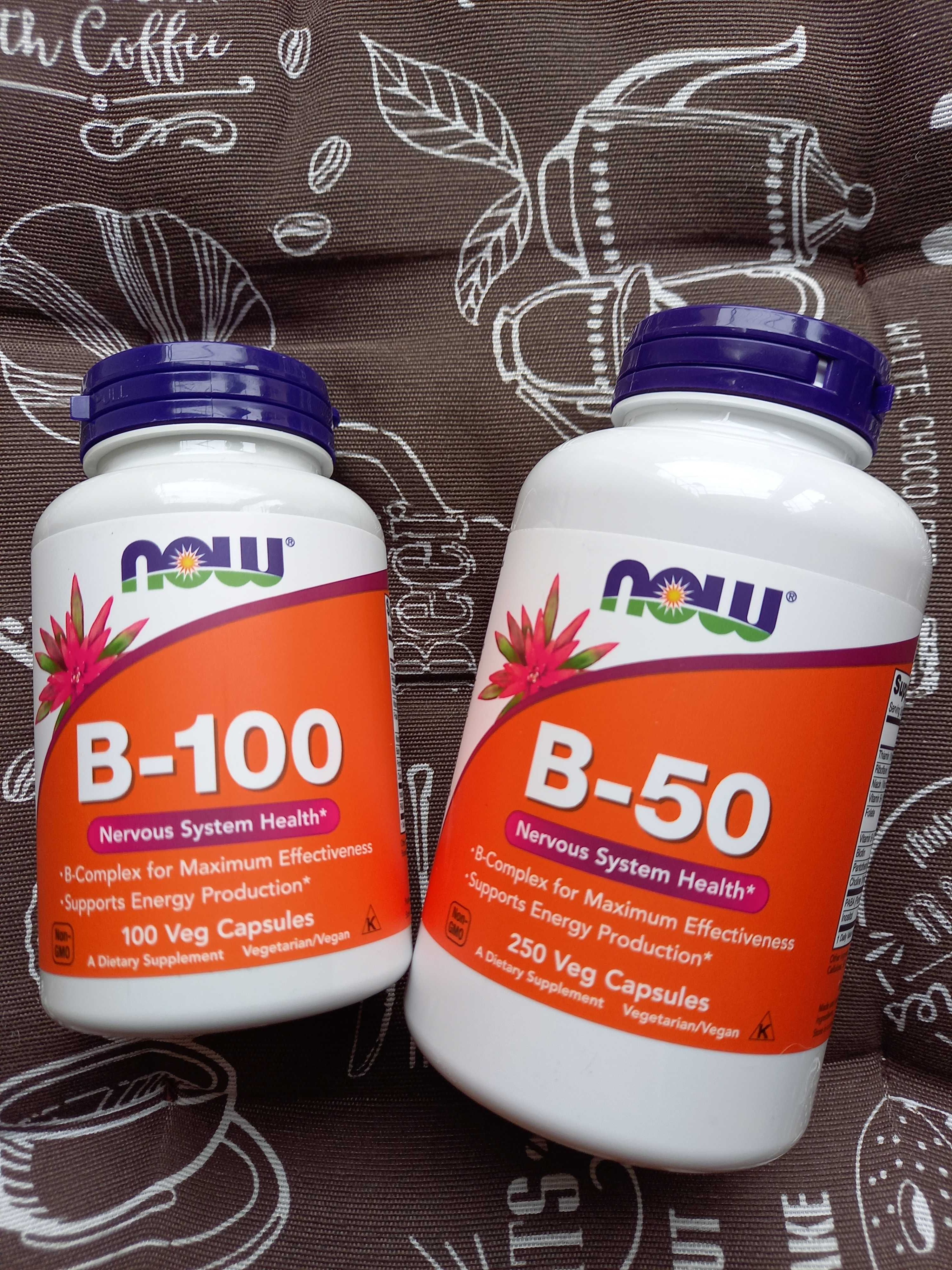 Комплекс витаминов группы Б B-50 В-100 Now foods B 100 В 50 100 250 шт