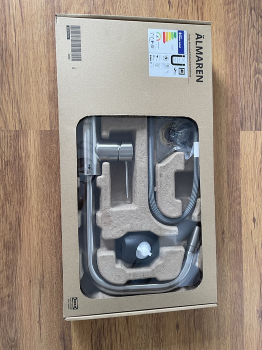 Kran ALMAREN, Bateria z wysuwanym wylotem wody, kolor Stalowy