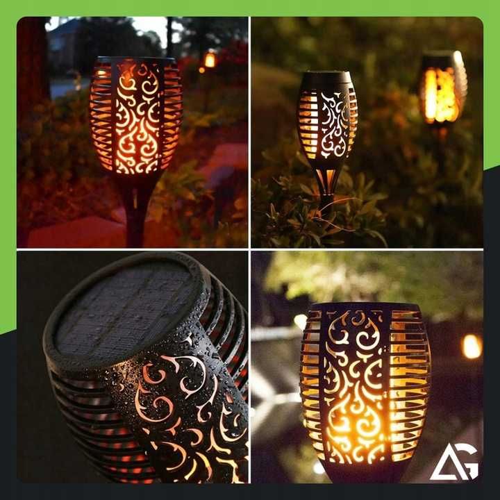8x Lampa solarna ogrodowa wbijana led 50cm