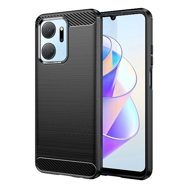 Carbon Case etui do Honor Play 40 Plus / Honor X7a elastyczny silikono