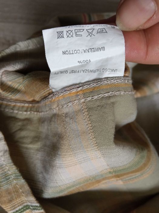 Męska jasna koszula w kratę