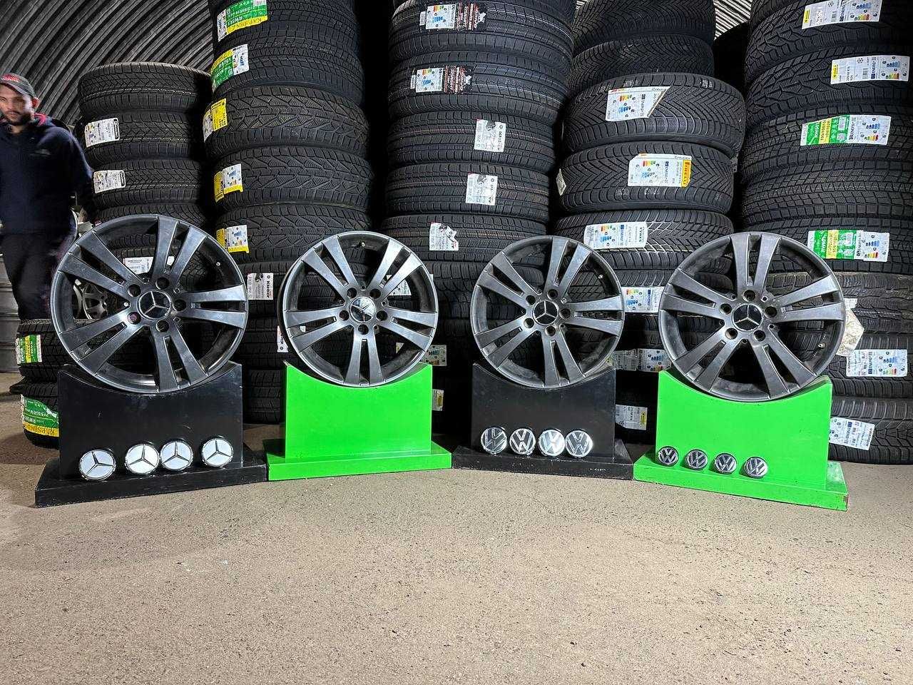 Диски титани BLACK 5x112 R16 7,5J ET45 DIA57,1 Mercedes Skoda VW LR72