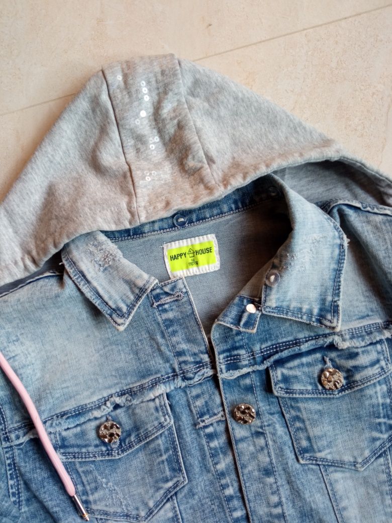 Bluza jeans 164 kurtka młodzieżowa dziewczynka wiosna lato BDB