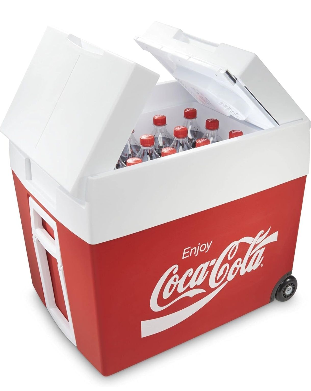 Nowa Mobicool Coca-Cola MT48W lodówka turystyczna na kółkach