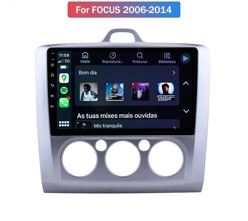 AutoRadio P/ Ford Focus-Android 13 Carplay Android Auto/Montagem