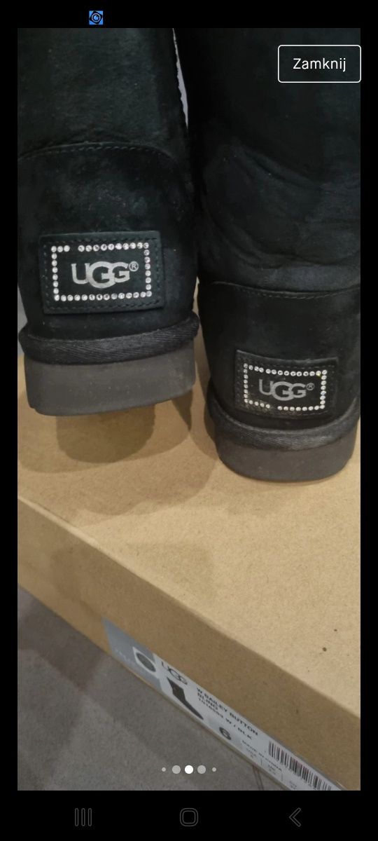 Ugg 37 bling button czarne