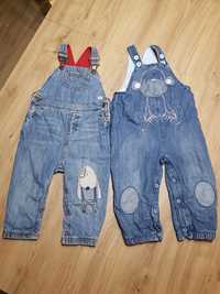 Spodnie jeans ogrodniczki 86cm