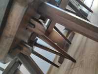 Stół i 6 krzeseł drewniany