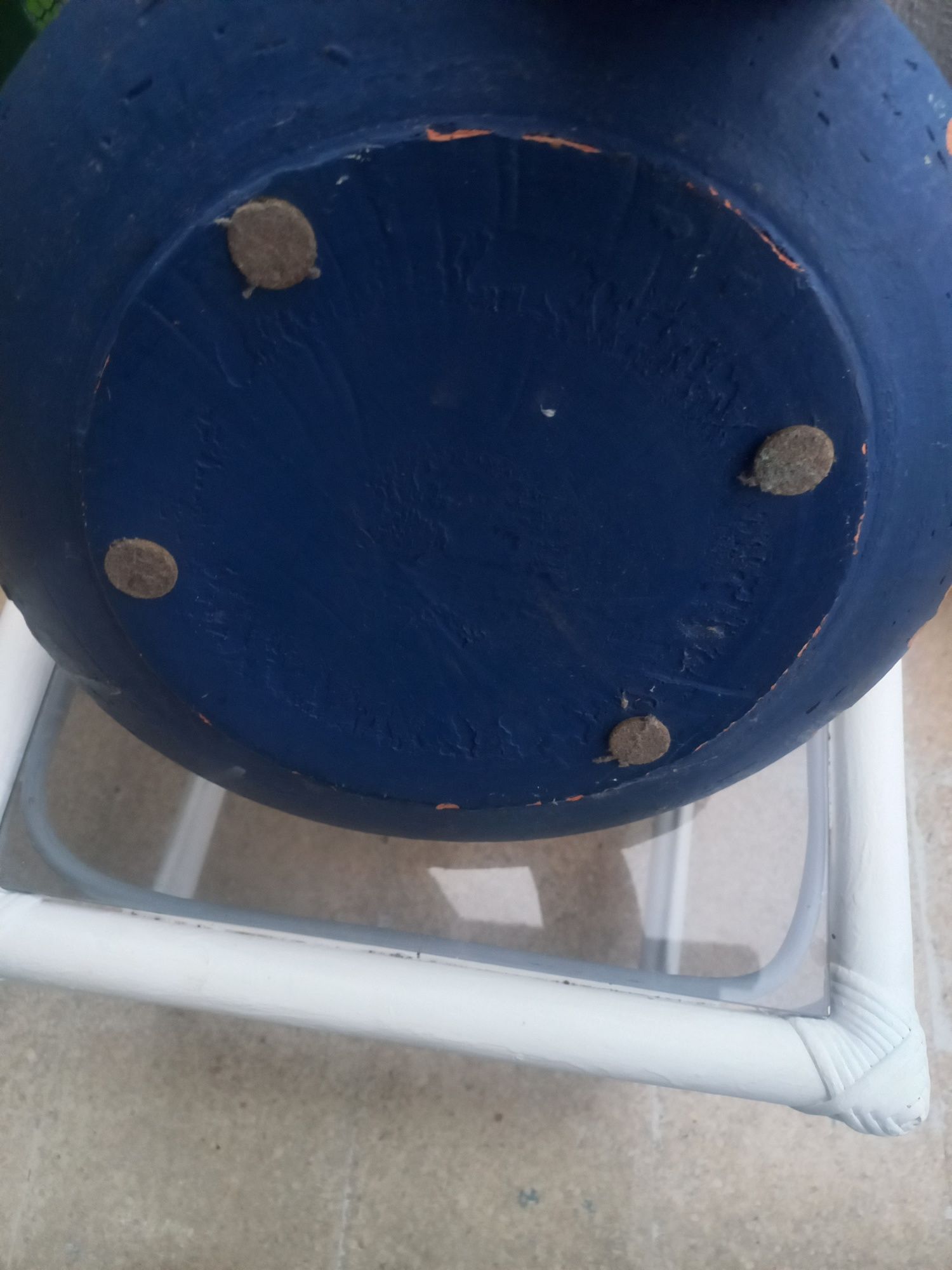 Vendo jarra/jarrão vaso, em barro pintado altura 37 cm