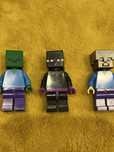 Zestaw 3 figurek lego minecraft zoombie steve enderman