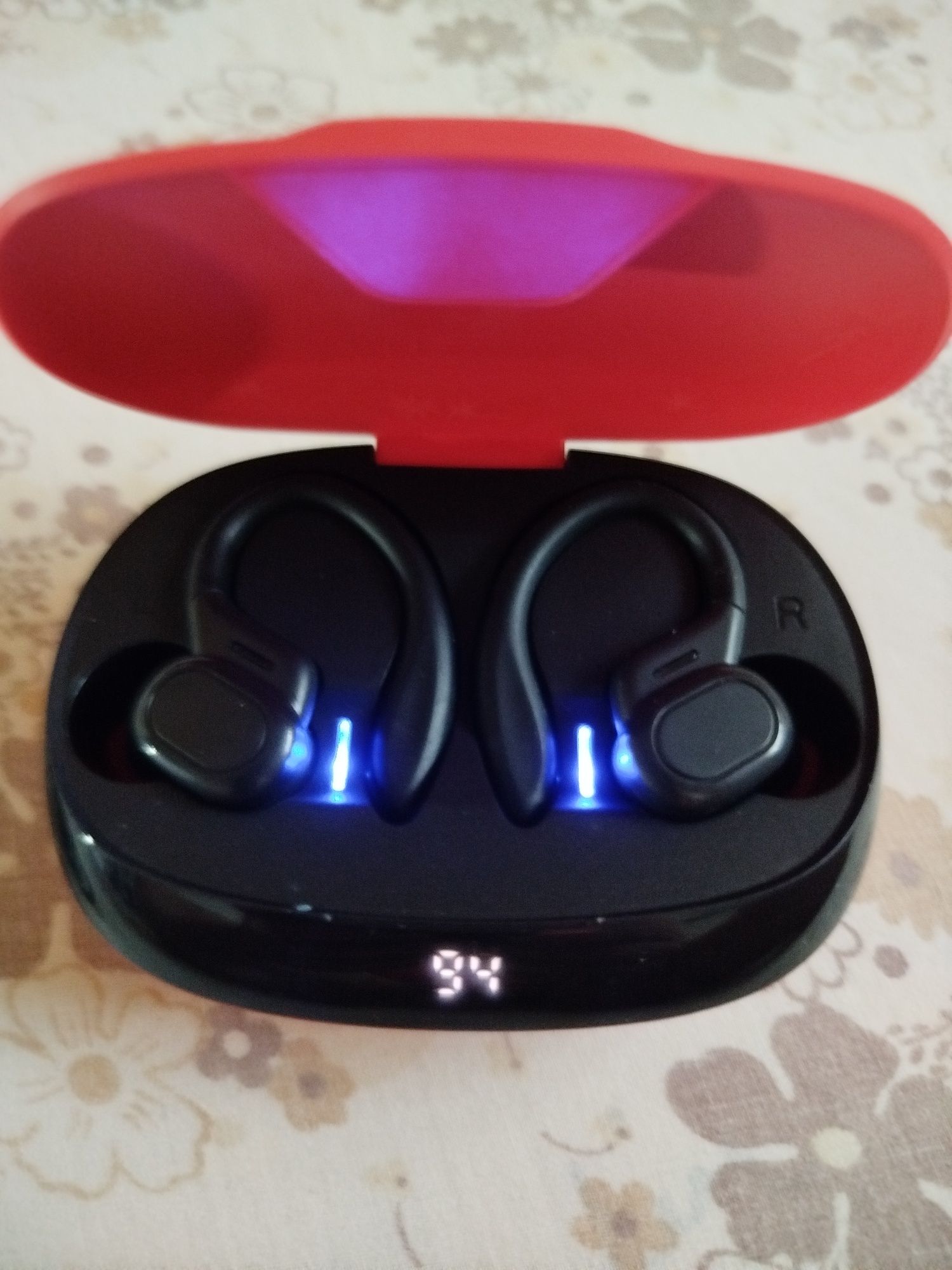 Auriculares ecrã led cancelamento de ruído