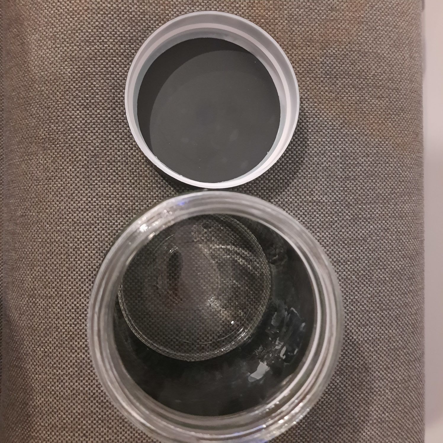 Pojemnik nażywność 6 sztuk,  słoik szklany JORIS czarny z metalową pok