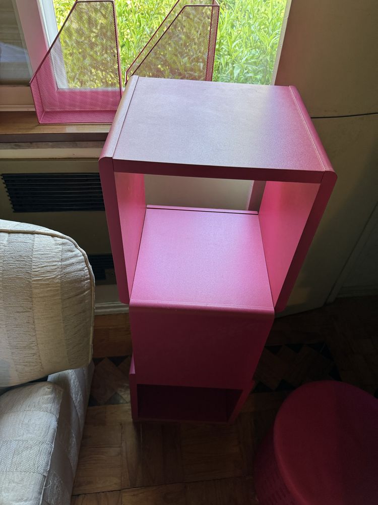 Estante 3 prateleiras rosa