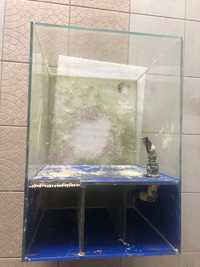 akwarium morskie (kostka) z panelem OPTIWHITE