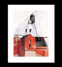 Plakat, Biało-czerwone Budynki, Charles Demuth, Precyzjonizm