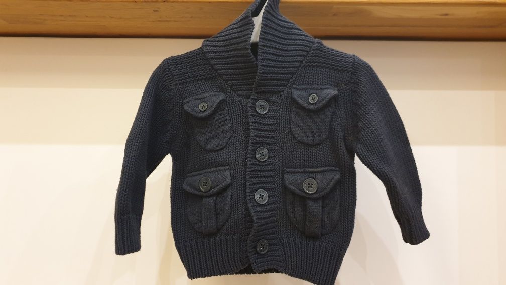Sweter rozpinany wełniany 3-6msc Jasper Conran niemowlęcy
