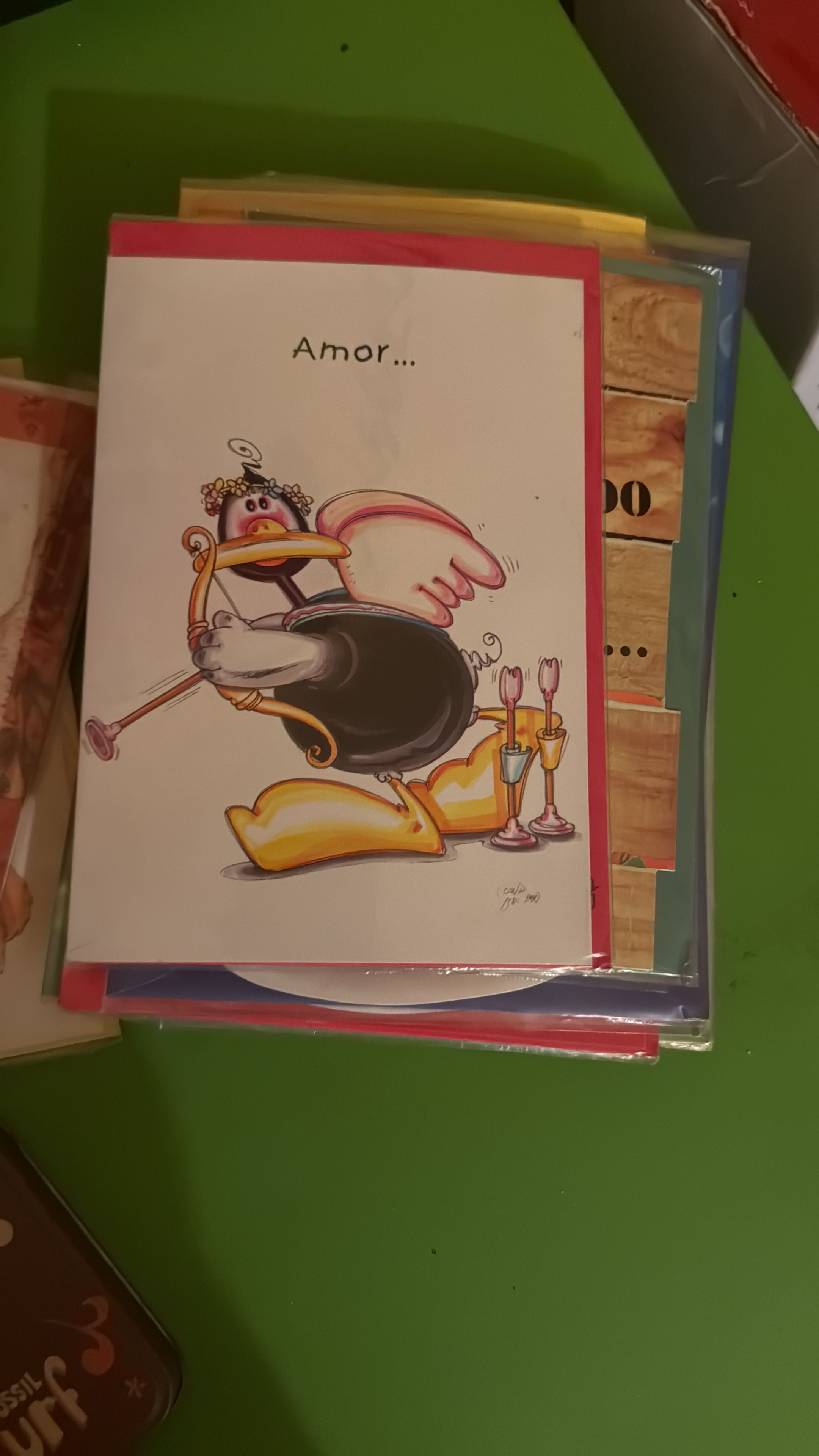 Stock 100 unidades papelaria envelopes vários motivos