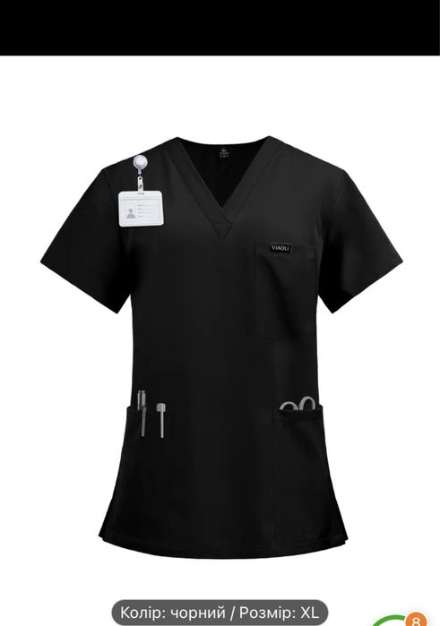 Костюм медичний, жіночий, чорний XL