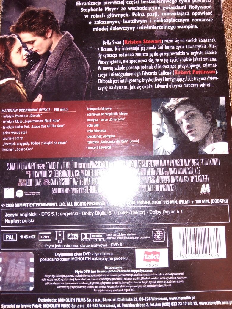 Filmy DVD Zmierzch