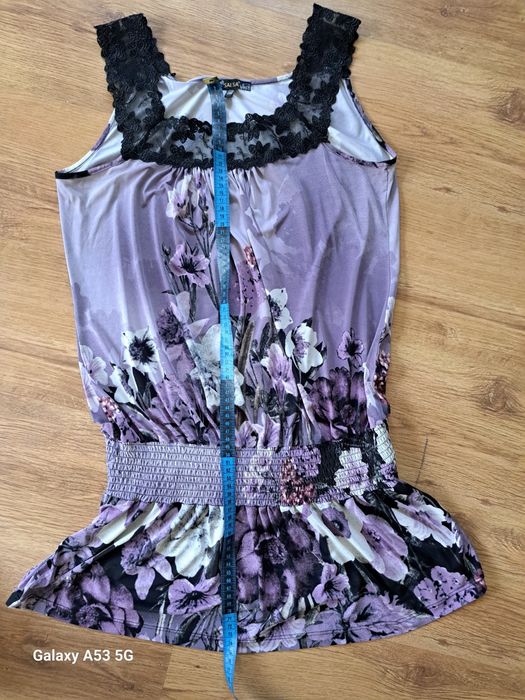 Bluzka/tunika z koronką i baskinką