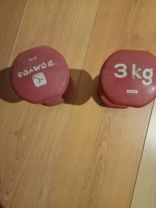 Vendo halteres de fitness 3 kilos.