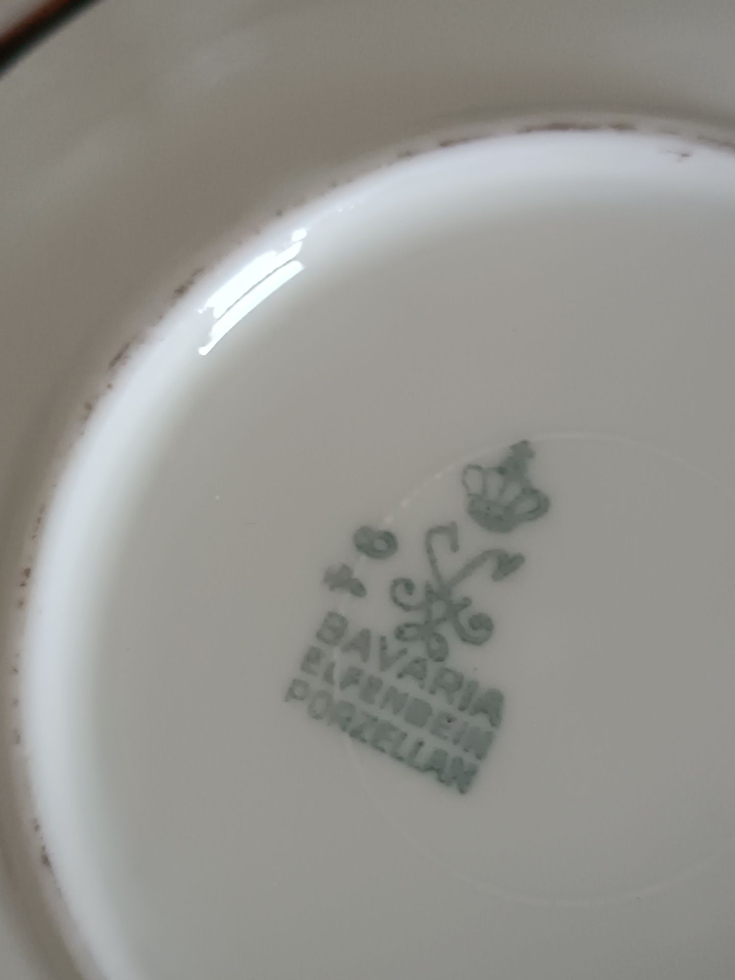Talerzyki  z kwiatami elfenbein bavaria
