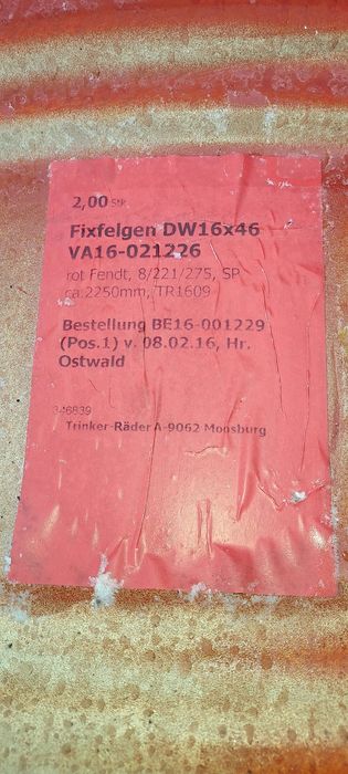 Felgi Fendt poszerzające  3 rzędy kukurydza buraki  R30  R46