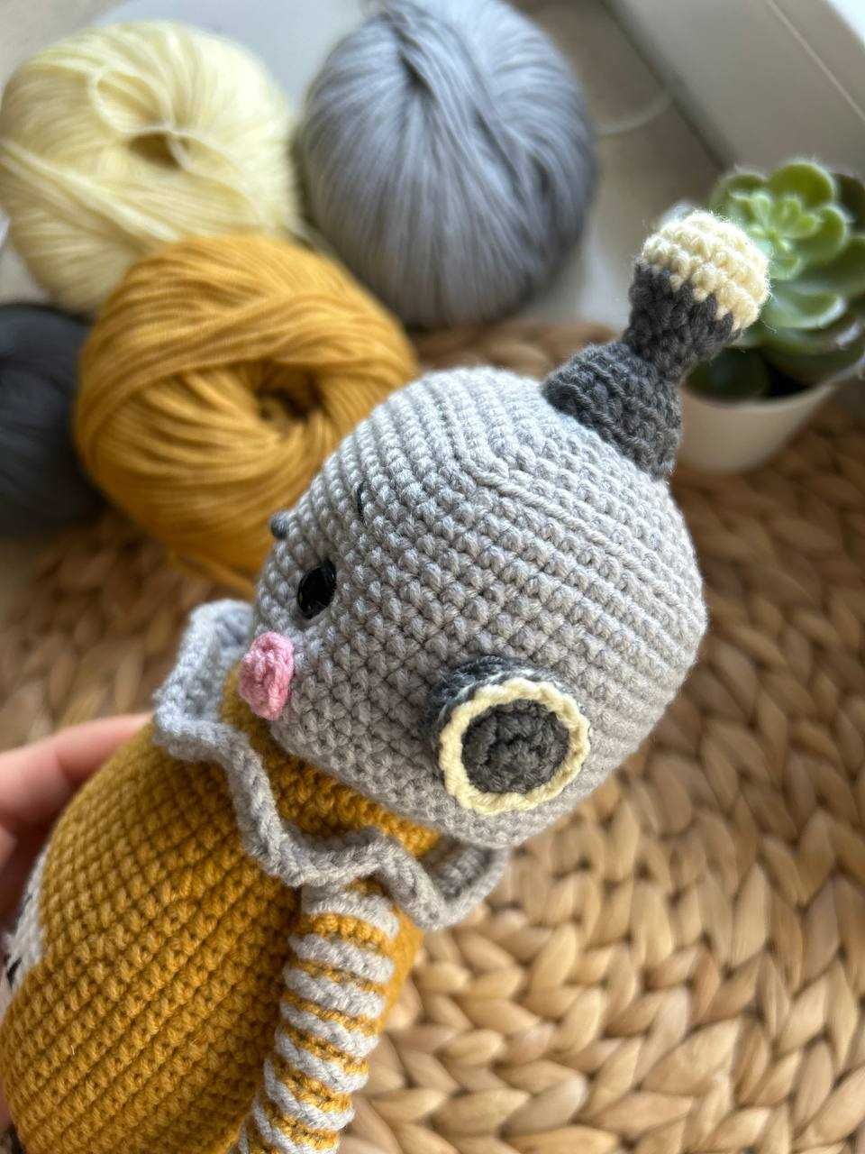 Robot na szydełku Amigurumi Handmade