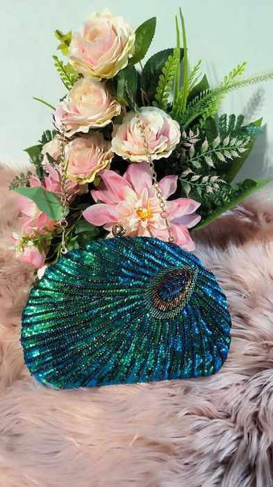 Piękna torebka cekiny kopertówka