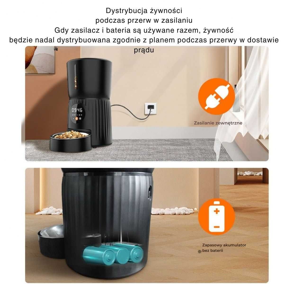 Inteligentny automatyczny podajnik karmy dla zwierząt