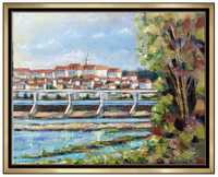 Vista de Coimbra - pintura a óleo sobre tela.