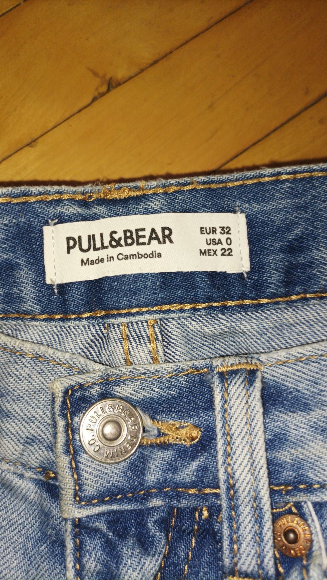 Джинсові шорти мом Pull&Bear висока посадка