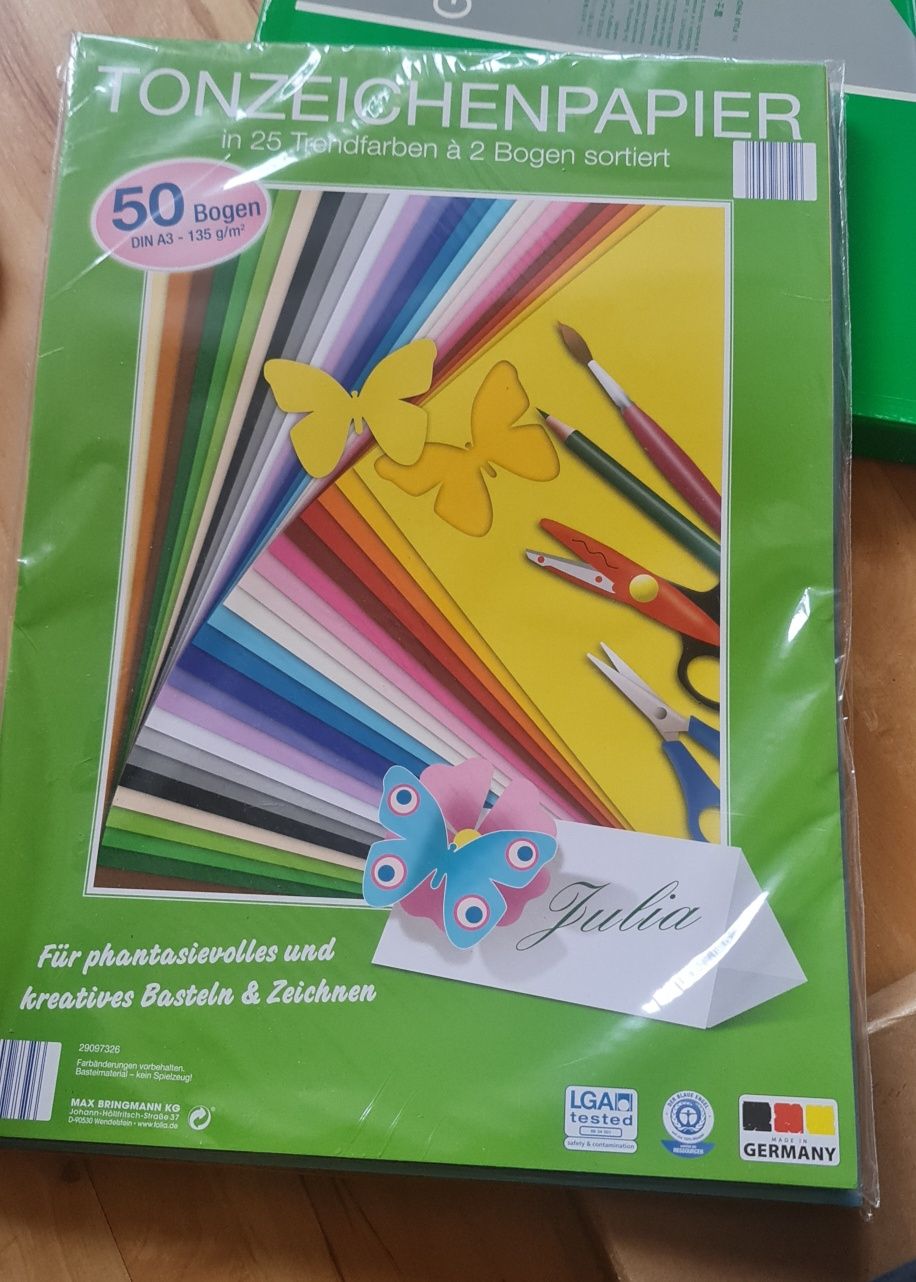 Papier barwiony nowy niemiecki 50 szt