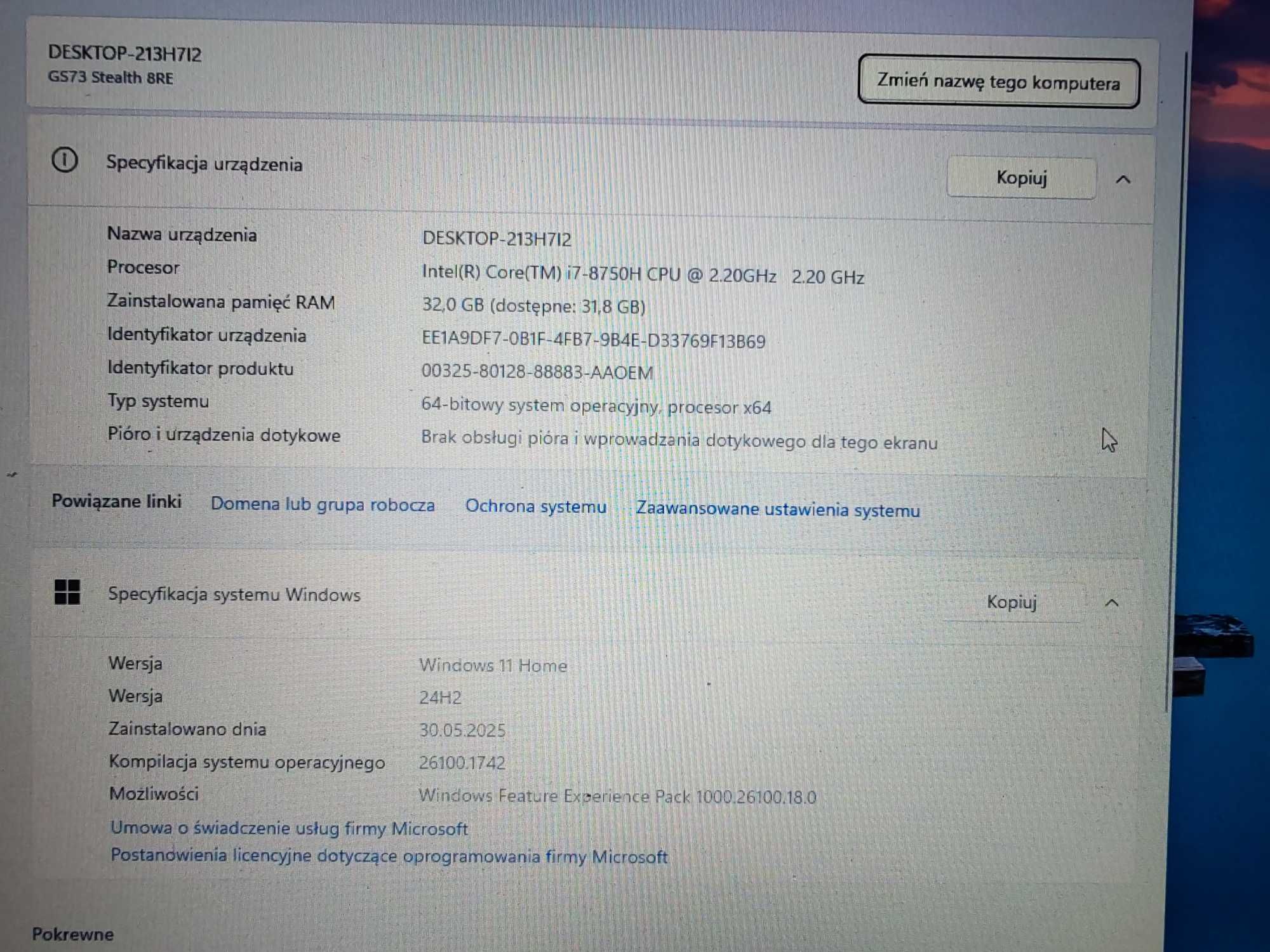 MSi Gs73 Gamingowy laptop