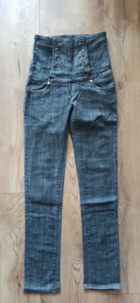 Spodnie jeans, materiałowe r.27