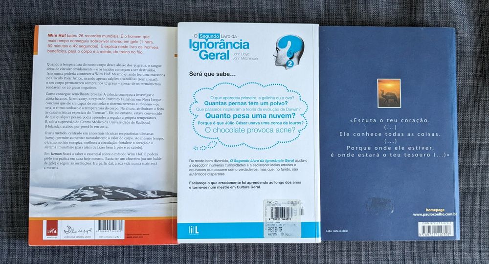 Lote 3 livros como novos