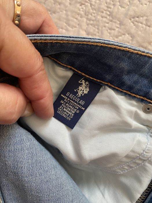 Spodnie jeans przetarcia dziury rurki US Polo ASSN rozmiar 36/38